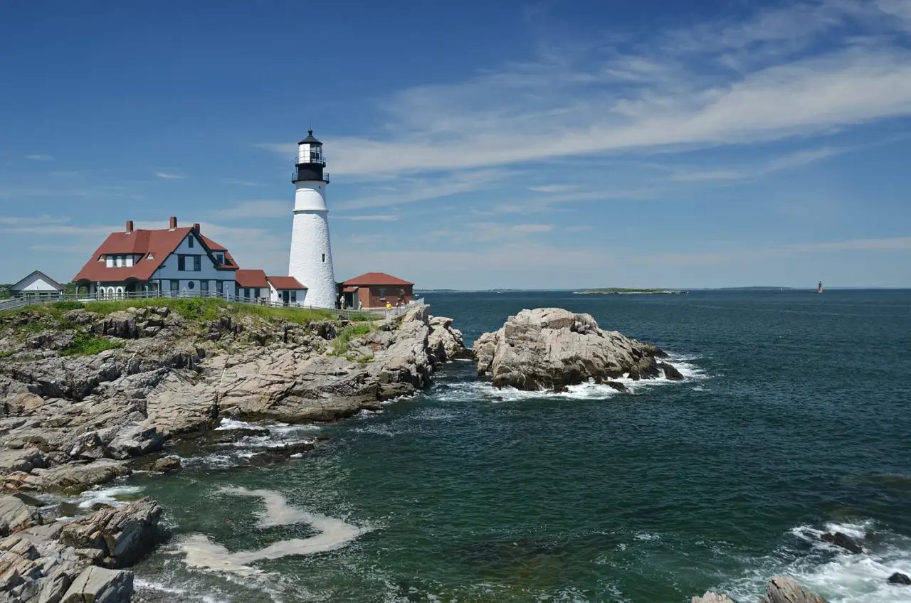 Portland Head Light in Cape Elizabeth, near Portland, Maine.